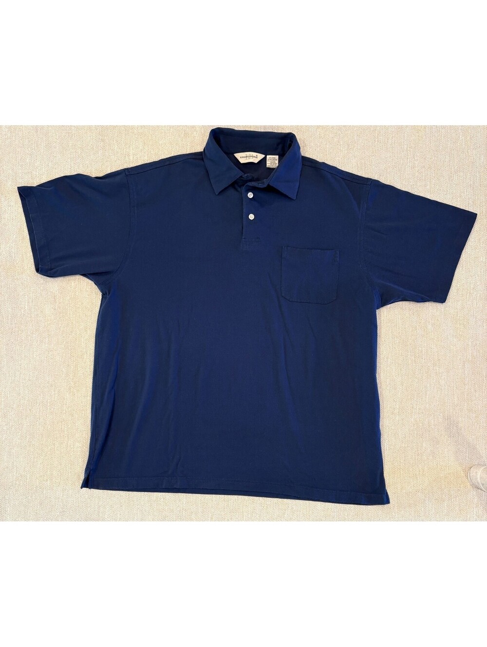 Knightsbridge Vintage Blue Polo Shirt Pocket Casual Cotton Blend XL